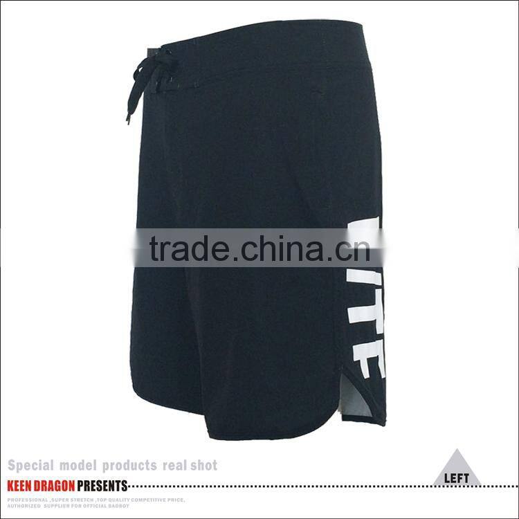 OEM service wholesale sportswear custom logo mens black mma shorts