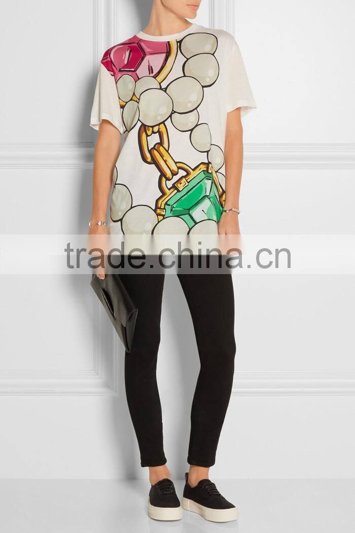Oversized printed cotton t shirt printing asia
