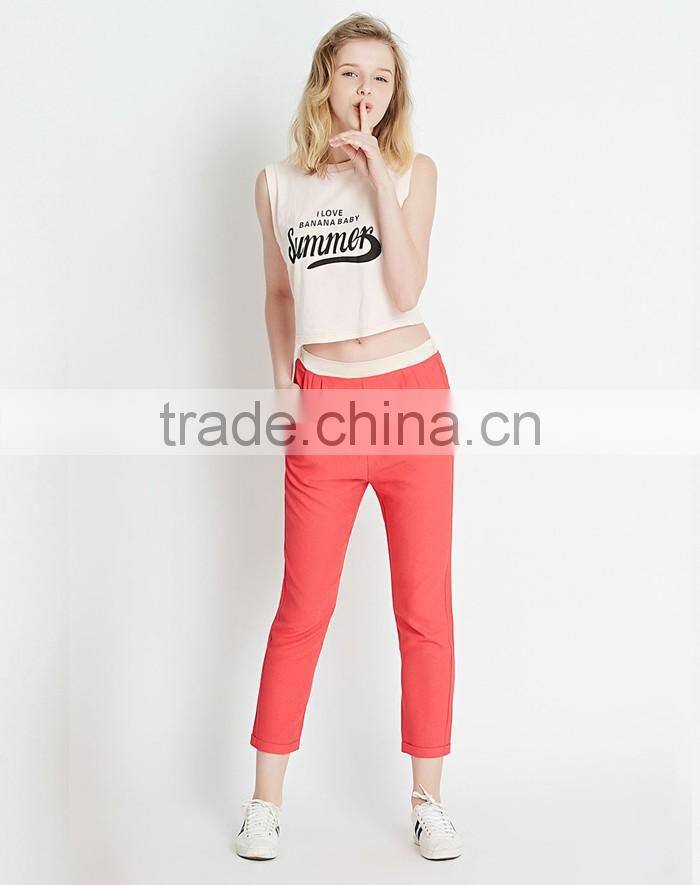 New fashionable high quality hot girls monogram printing sexy tank top