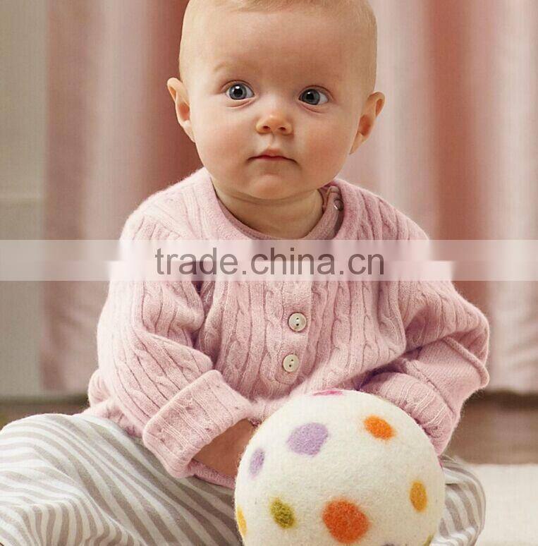 High quality cable knit cashmere baby set
