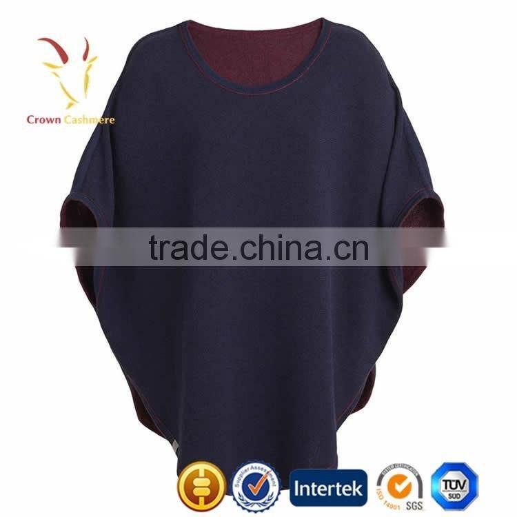 Women Merino Wool Knit Plus Size Ponchos