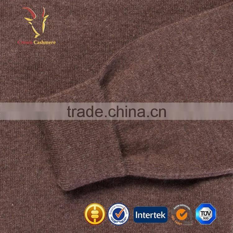V Neck Luxury Men Pure Cashmere Sweaters, Autumn Knitwear