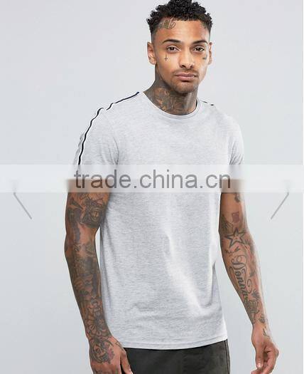 2016 men t shirt made in china cut out short sleeve