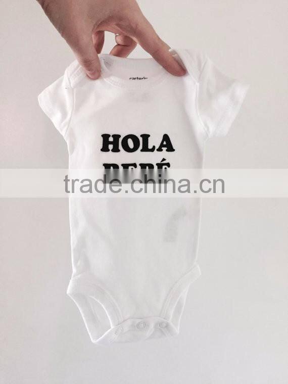 Short Sleeve Style and newborn to 18/24 months Age baby onesie clothes manufacturer