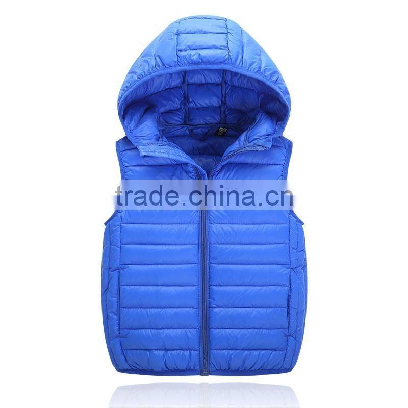 factory hot sale custom made cheap plain children fall garment kids winter waistcoat