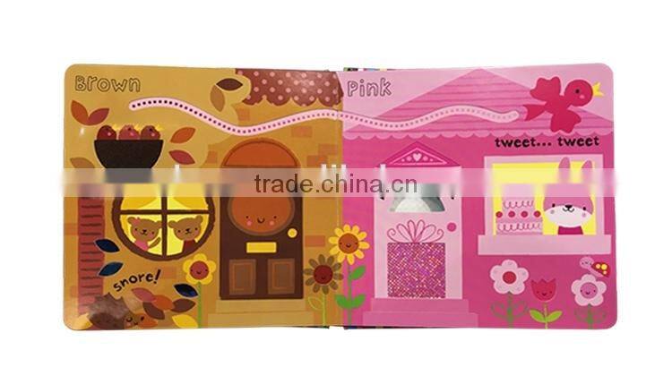 Children touching and feeling book 4C/4C card book customizable education book
