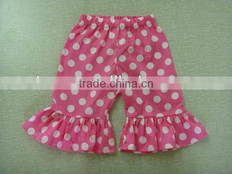 High Quality Polka Dot Cotton Ruffle Shorts
