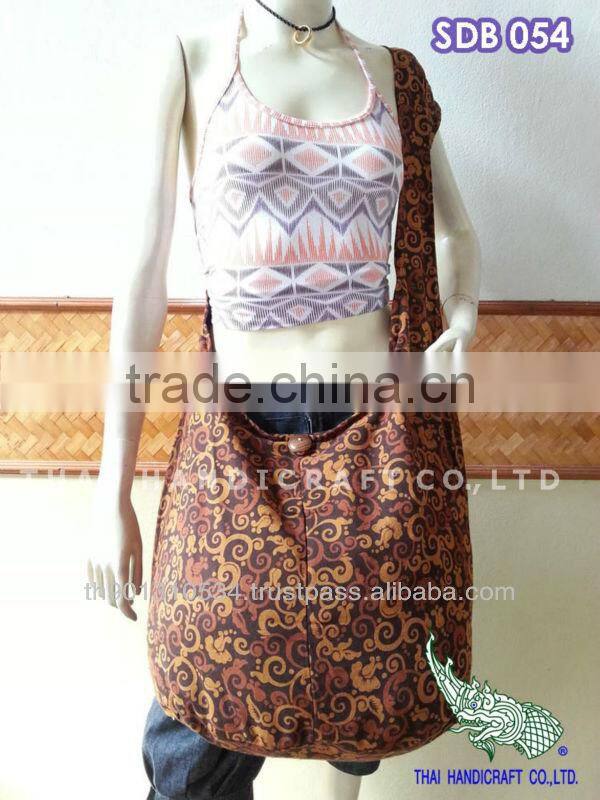 Large Cotton Shoulder Bag Hippie Boho Sling Crossbody