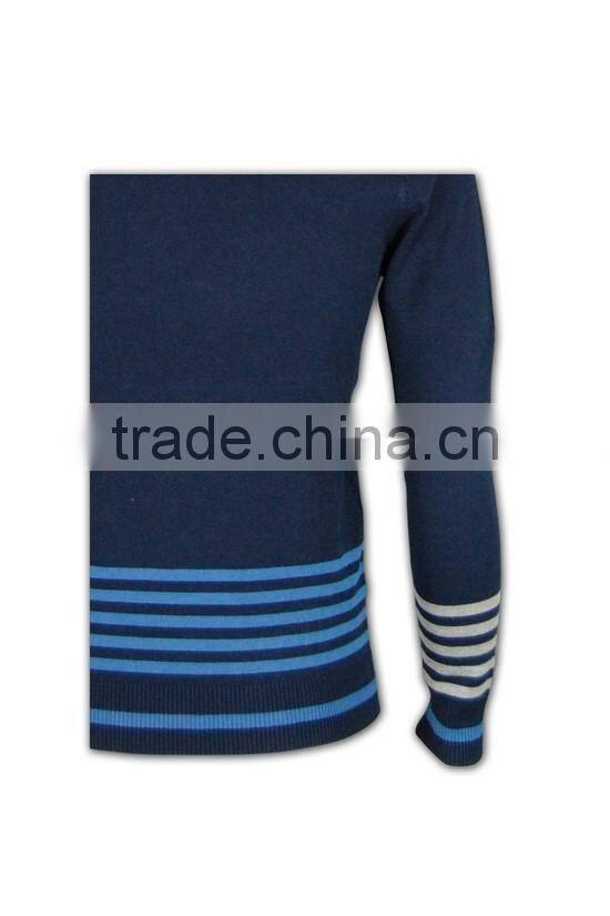 ISO9001/BSCI Manufature popular navy blue fitted pullover cardigan sweater