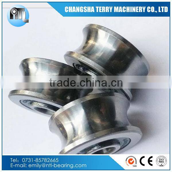 LFR50/5NPP U groove sliding rail plastic wheel track roller bearing