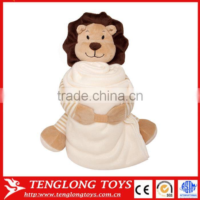 EN71 Approval plush inflatable decorative round shape throw pillow