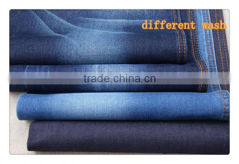 Cotton polyester spandex denim fabric for jeans