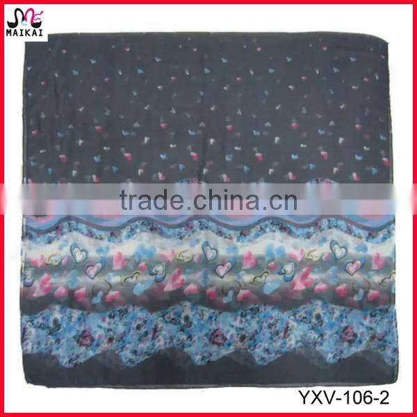 Classic leopard design animal printed polyester scarf