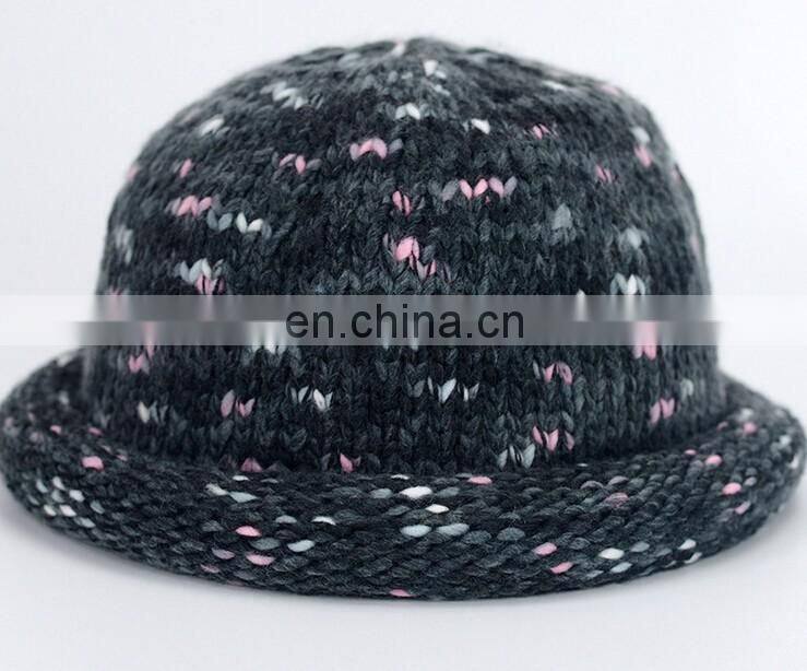 Fasionable new style bucket women men winter warm dome knitting beanie hat