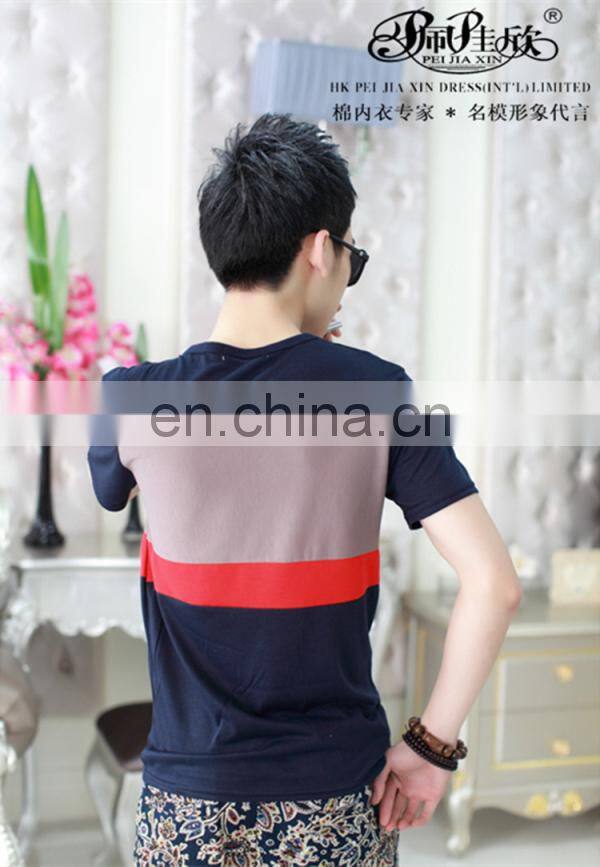 Peijiaxin Casual Style New Design Bulk V-neck Three-colored Cheap Promotional T shirt