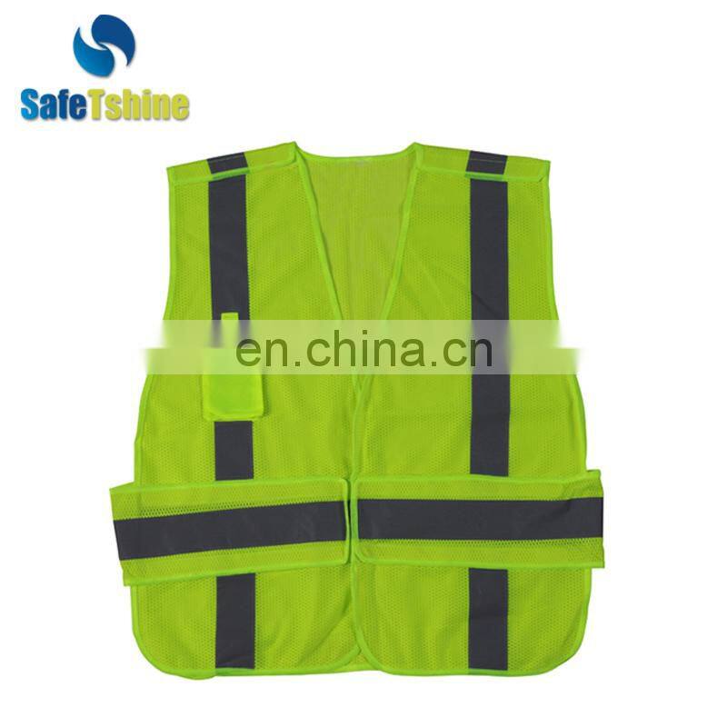 Hot selling safety high visibility custom green safety vest