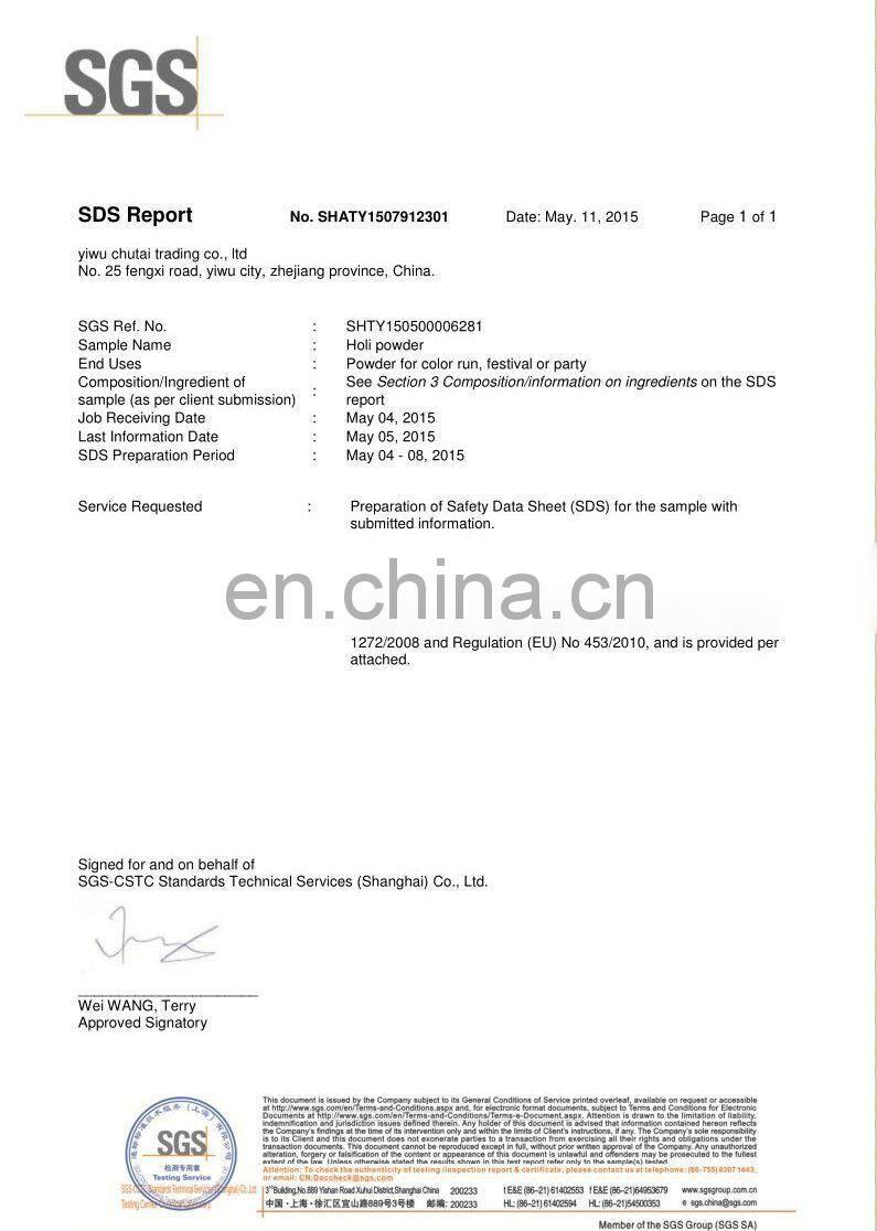 color powder for color run colour powder