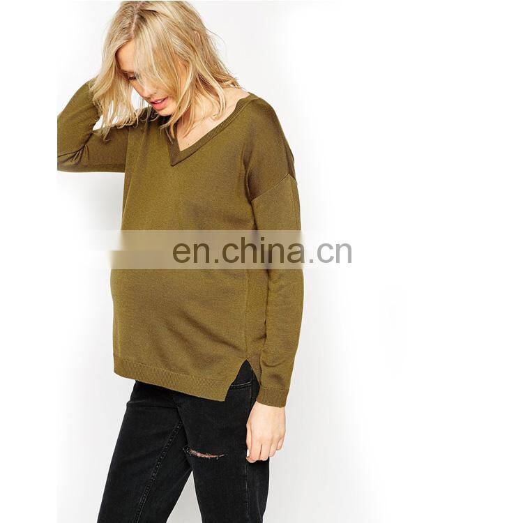 Knit Wear Middle Age Women Maternity Tops