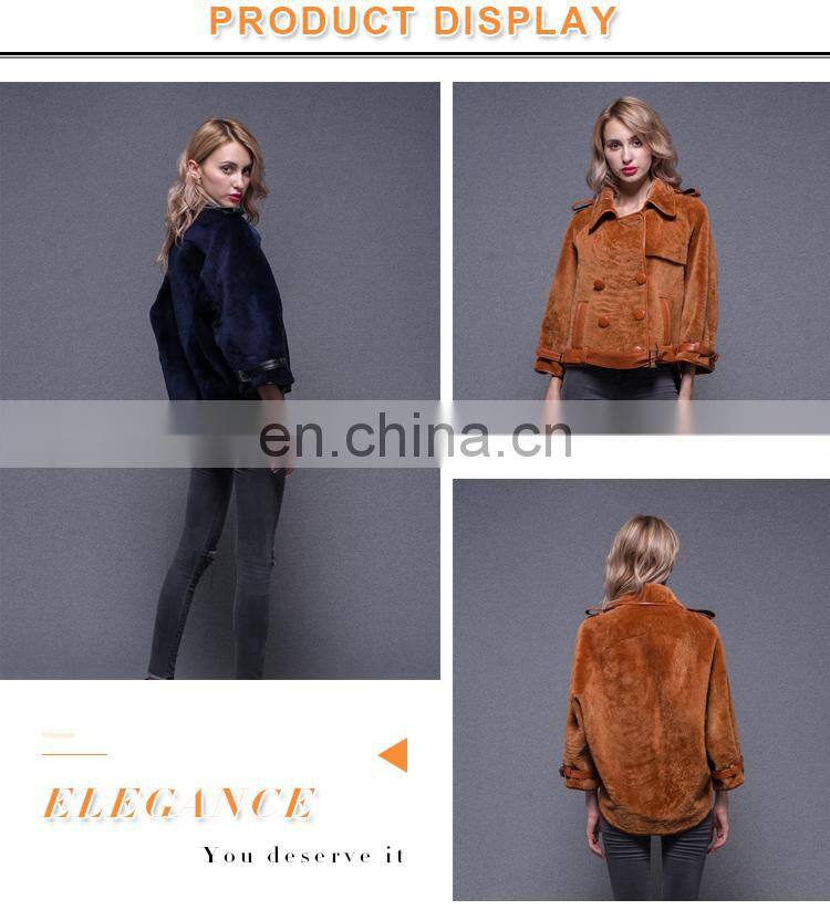 Winter Fashion Lamb Skin Fur Coats Double Face Sheepskin Fur Jacket