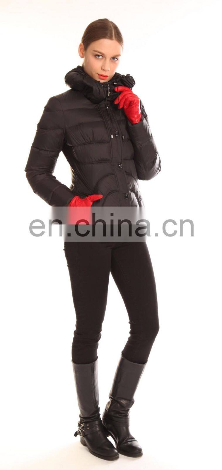 Professional Unique Design Women Down Jacket With Hood