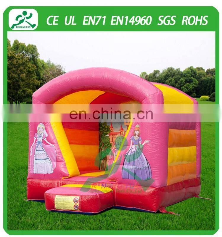Indoor Mini Inflatable Princess Bouncy House With Roof