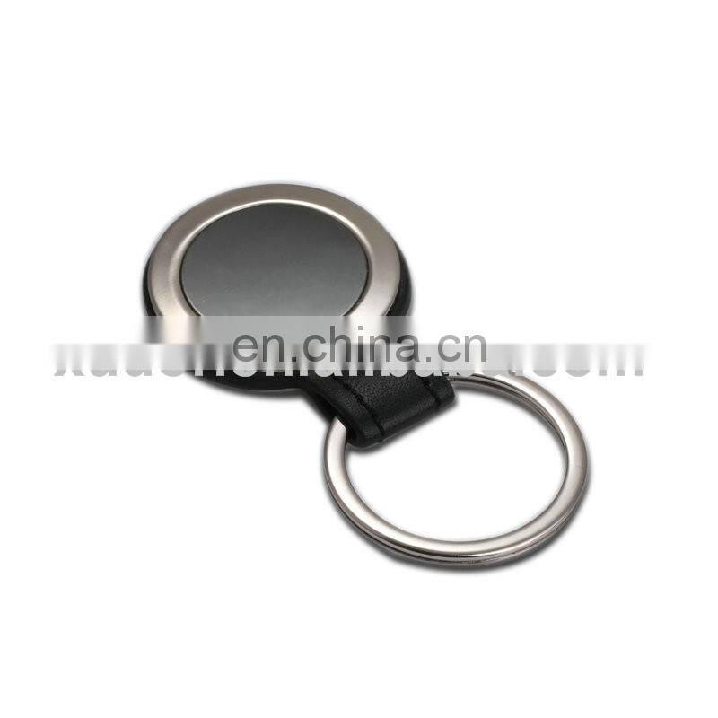 Promotion customized metal round keychain