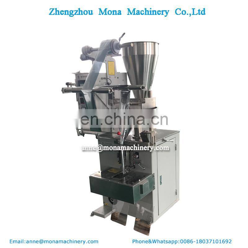 Automatic snack food sugar packing and sealing machine/Automatic triangle bag snack granule packaging machine