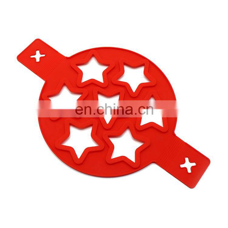 Customize Silicone Star Shaped Fried Egg Ring Omelette Egg Ring Pancake Poach Mold
