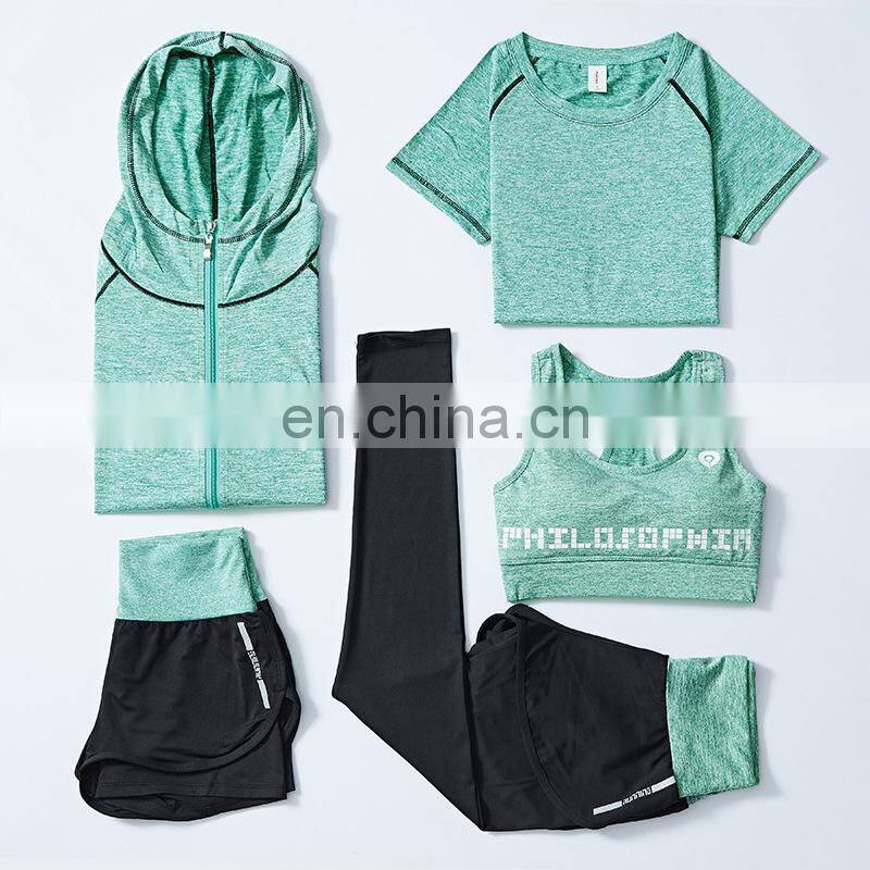 Factory Direct Home Outdoor Custom Women Sportswear 5 - piece suit sets