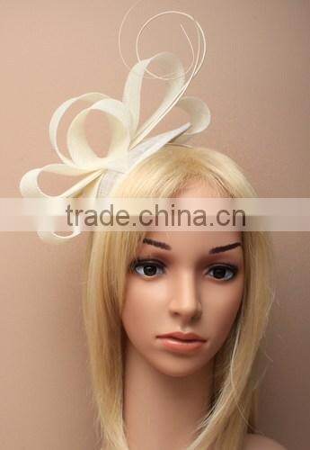 Wholesale Alibaba Sinamay Fabric Fascinator Headband For Ladies