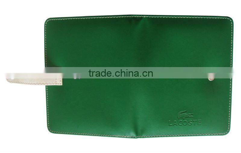 2013 new pro PU green note book card holder leather pocket business card cardboard business card holder