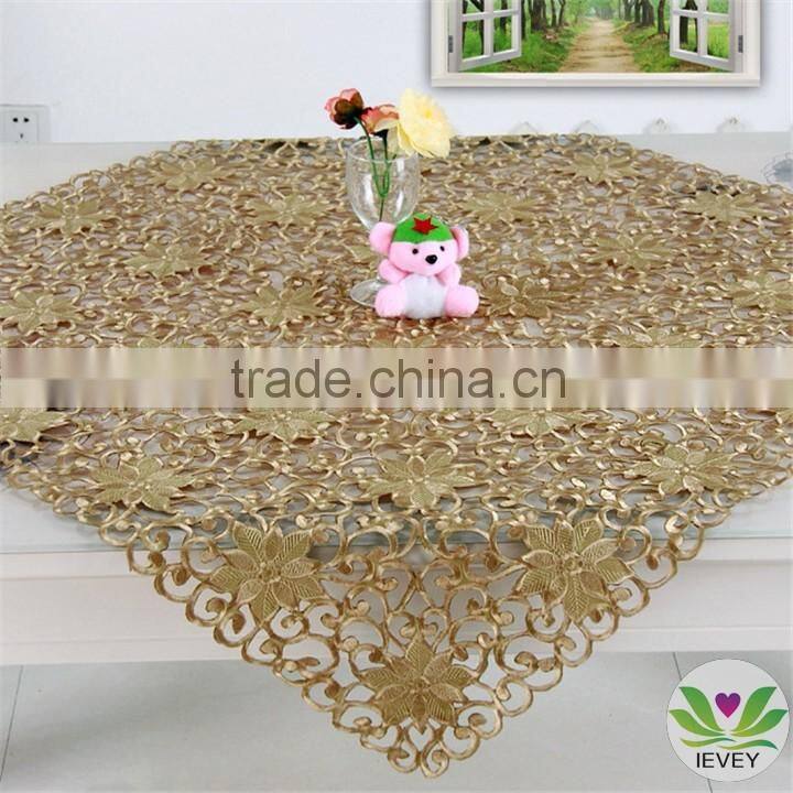Cotton table cloth damask tablecloth embroidery cotton tablecloth eyelet embroidery tablecloth luxurious tablecloth