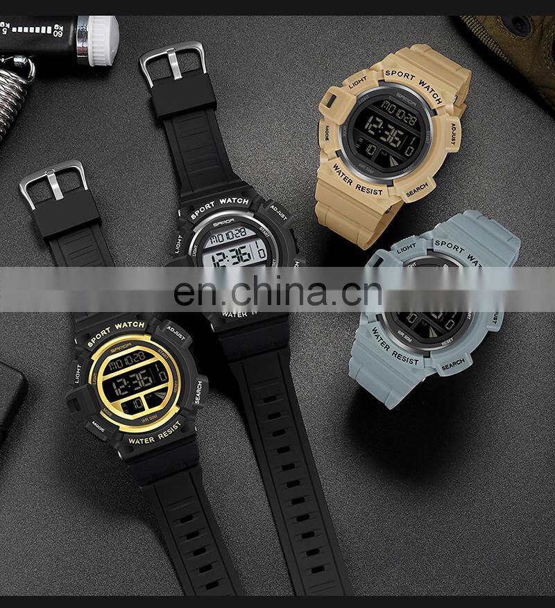 Sanda 2106 Waterproof Army Electronic Clock Sports Reloj Adolescente Hombre Men Digital Watch