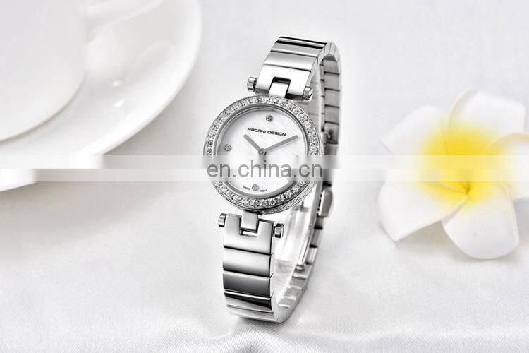 PAGANI DESIGN PD-1648 Charm Stainless Steel Strap Analog Quartz Wrist Watch Diamond Ladies Luxury Watch