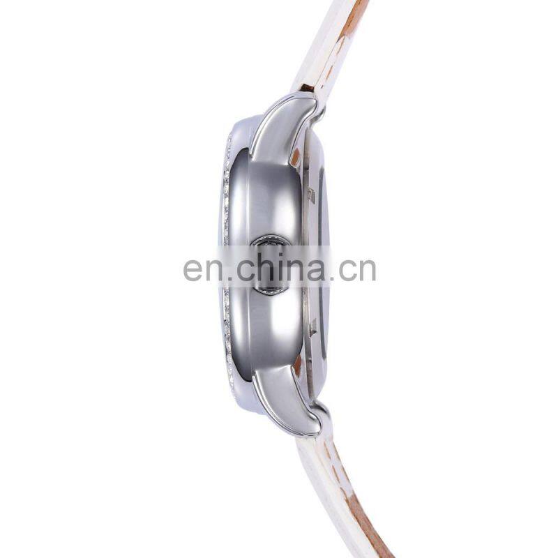 SHENHUA 9592N Lady Mechanical Wrist Watch Women Skeleton Automatic Self-Wind Watches with Rhinestone