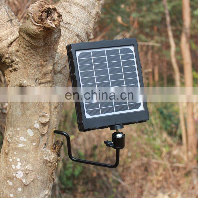 All-in one high conversion rate 6v 9v 12v built in 8000mah lithium battery outdoor hunting trail camera solar panel kit