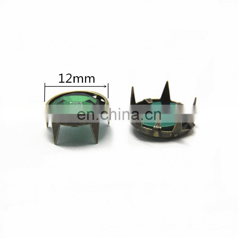 Fashion Metal Claw Nail leather Rivets Rhinestone rivet for Bag and Clothing