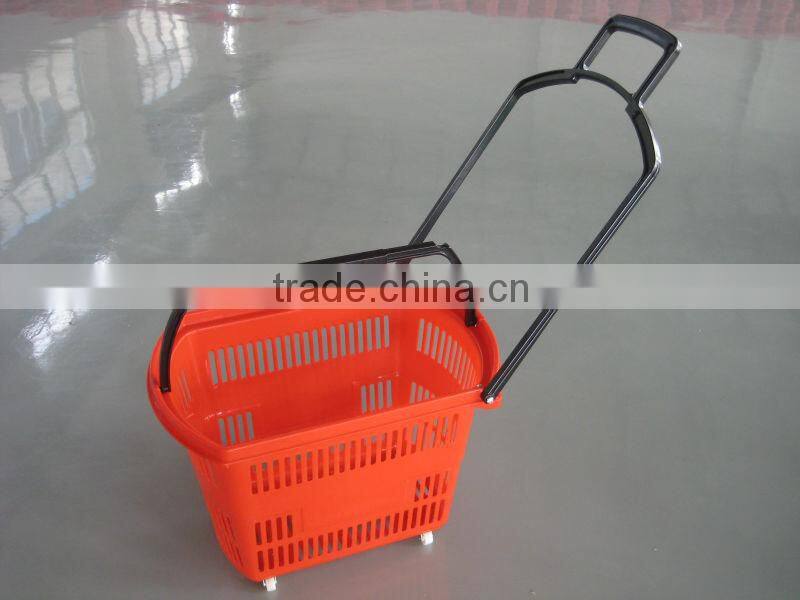 Quality plastic shopping trolley/cart/superstore shopping basket trolley