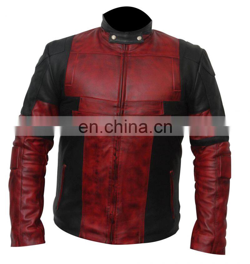 Custom Leather Motorcycle Jacket Cowhide Motorbike Jacket Motocross Racing Jacket For Winter Warm