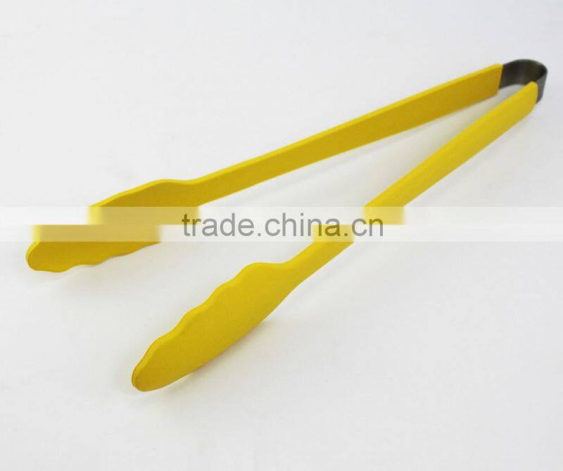 Cool Color Silicone Long Handle Kitchen Tongs