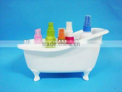 Plastic mini bathtub shape container golden/silver/red mini bathtub container