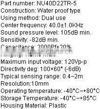 High quality parking ultrasonic sensor NU40D22TR-5