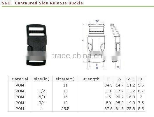 Plastic breakaway release harness buckle hardware for dog pet collar
