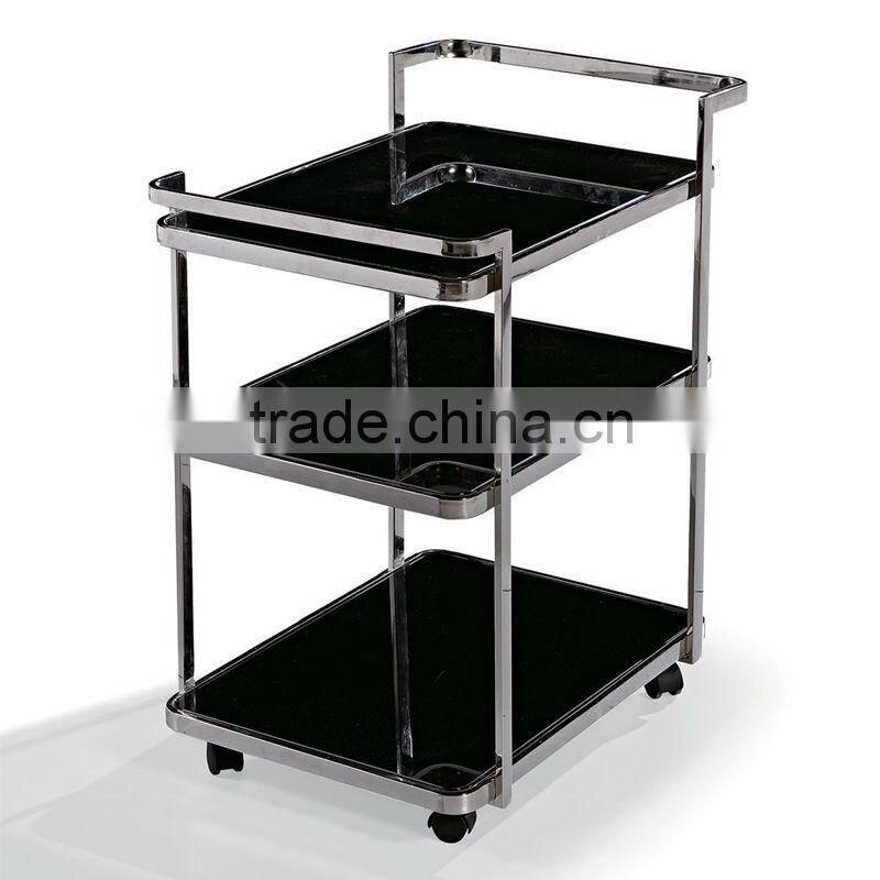 Glass hotel food transport trolley