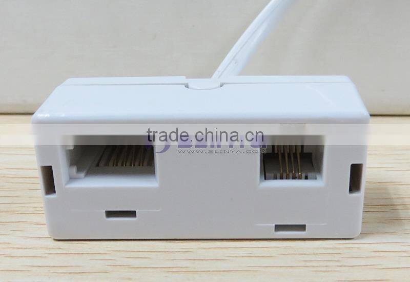Wholesale Price Telephone RJ45 Plug to BT RJ11 M/F 6P4C Jack Cable Cord Splitter
