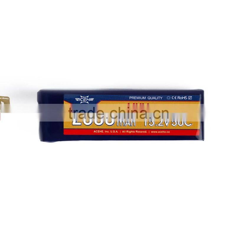 ACEHE 15.2V 2500mAh 50C 4S1P 38Wh High Voltage Powerful Rechargeable Lipo Battery