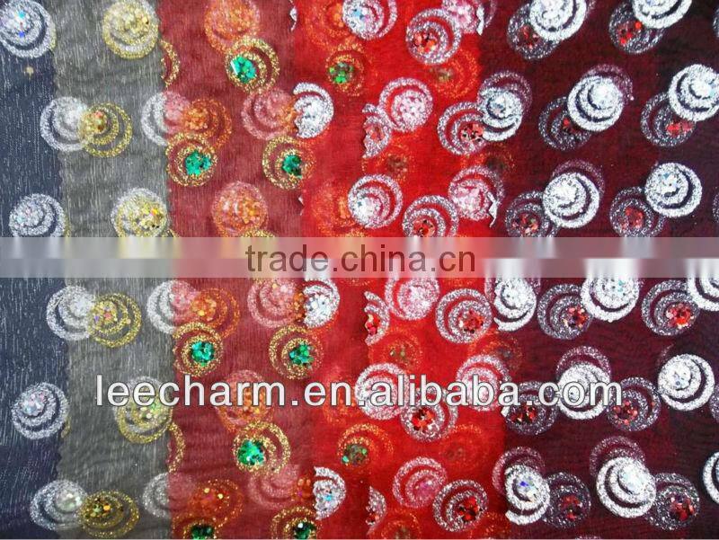 Spray Paint Sequin Metallic Fabric