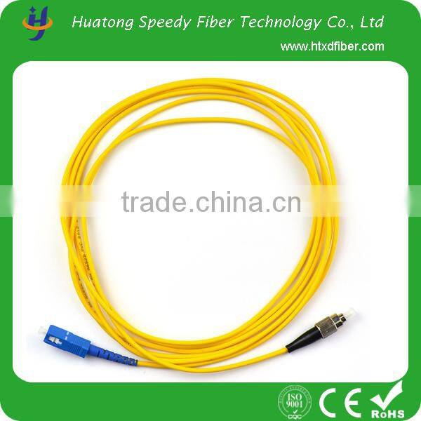 China manufacturer SC/UPC-FC/UPC SM SX Fiber optic patch cord fiber jumper