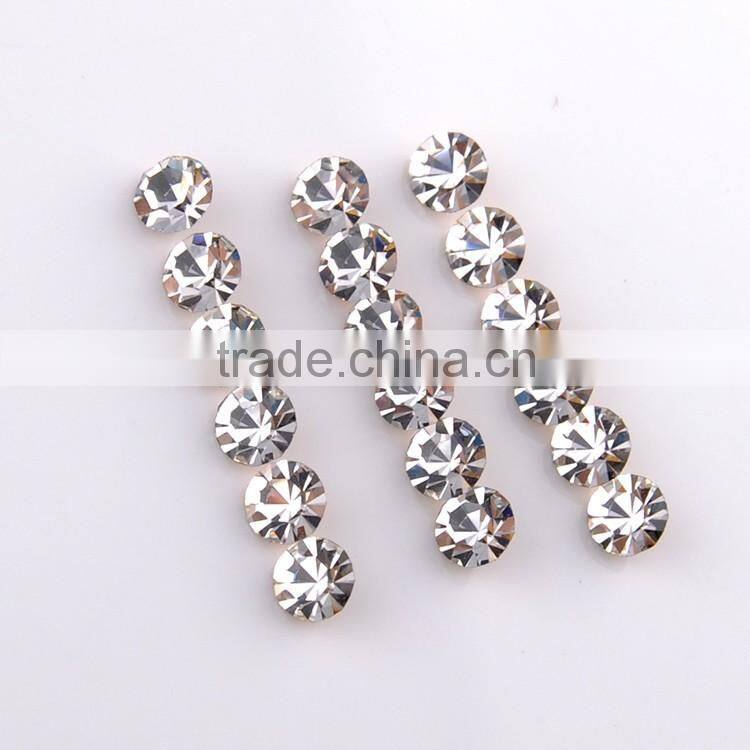 MC crystal point back rhinestone, foiled back glass chaton