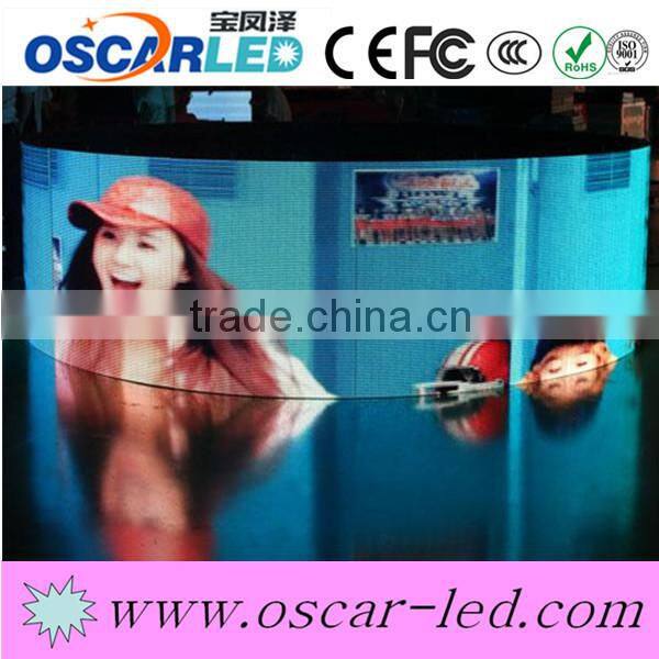 HD P6mm arc curve advertising video LED display Hot sale led video wall display advertising LED screen curve led display board